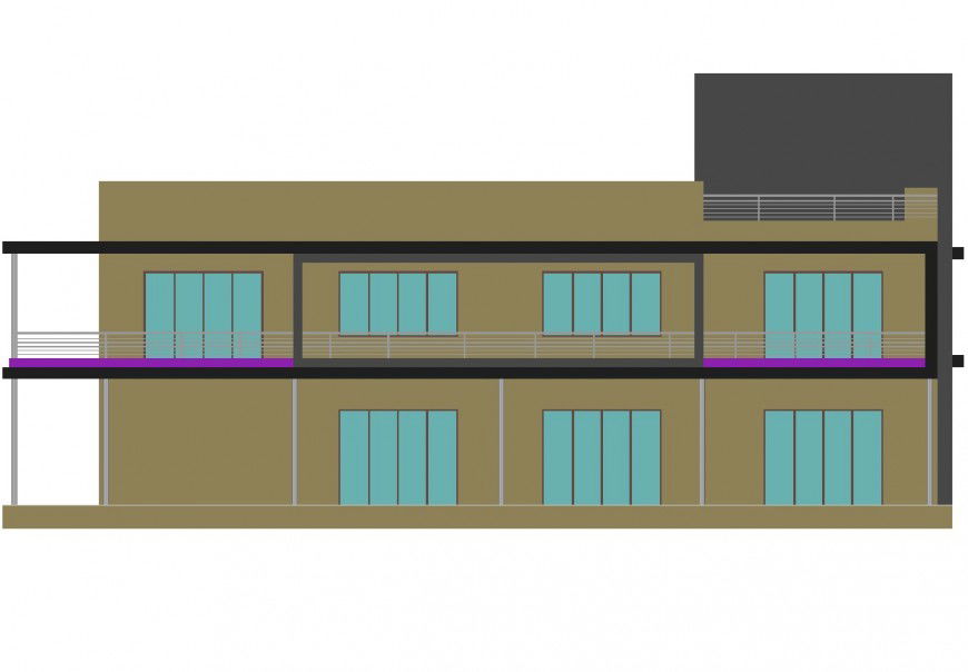 Two story apartment details drawing in autocad