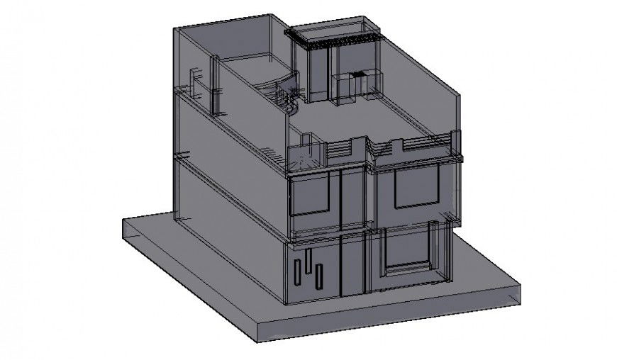 Two story apartment details in autocad