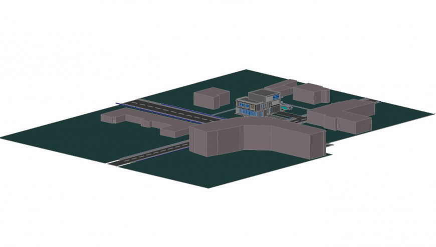Two story one family house 3d drawing details dwg file