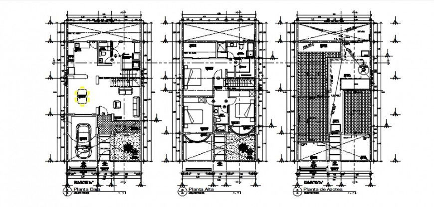 Two story residential apartment drawings dteials in autocad file