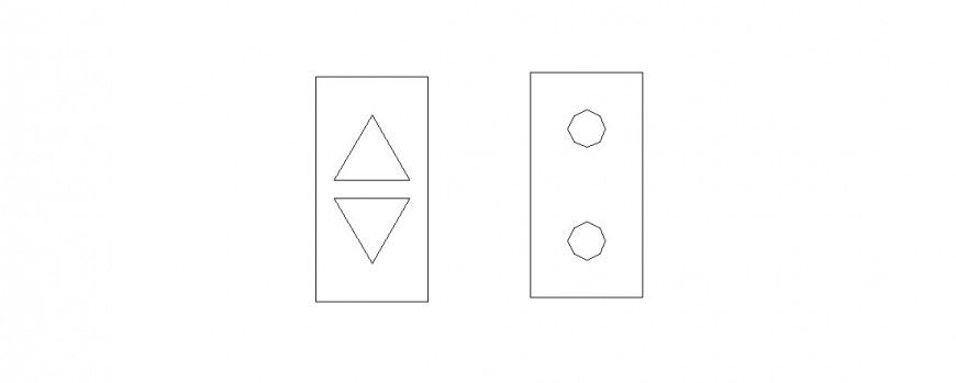 Two tables top view elevation block cad drawing details dwg file