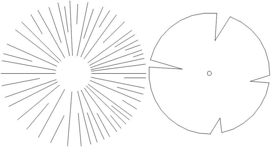 Two tree plant elevation blocks drawing details dwg file