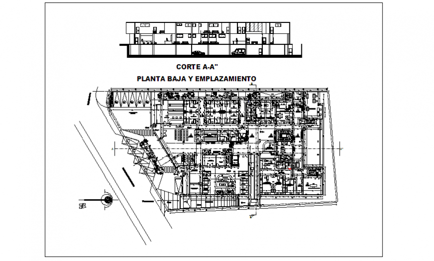 Type - A section design of Hospital design drawing