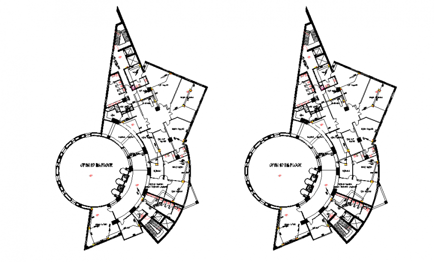 Type Of Hotel Lay-out detail in Drawing