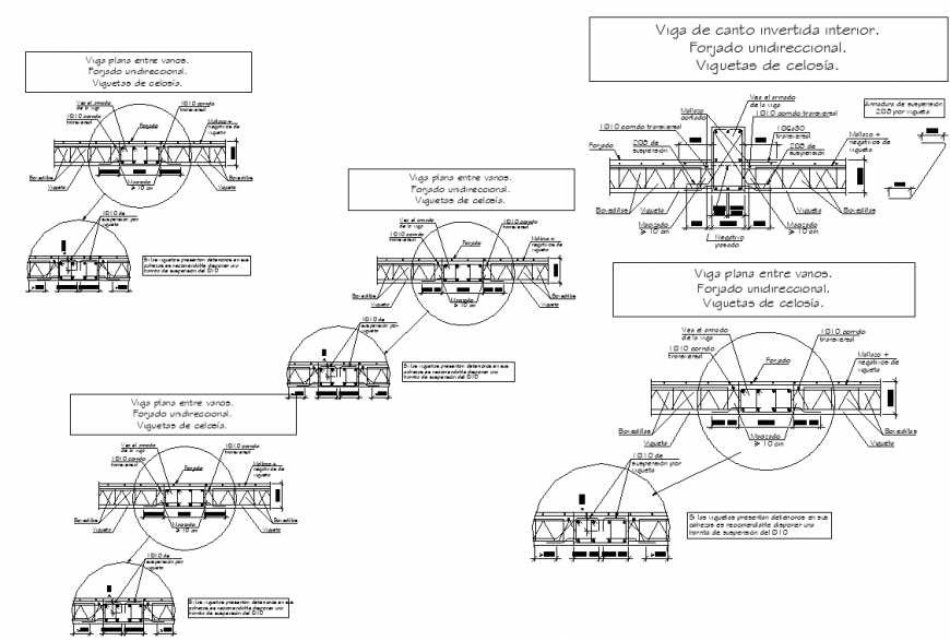 Types of joinery detail of the slab drawing in dwg AutoCAD file.
