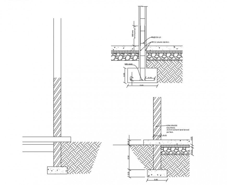 Typical construction column and beam detail cad file