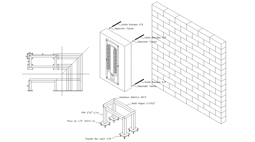 Typical electrical main board detail drawing in dwg AutoCAD file.
