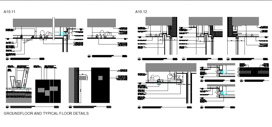 Typical floor construction drawing in dwg file.