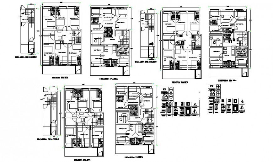 Typical ground floor and first floor layout plan in AutoCAD file.