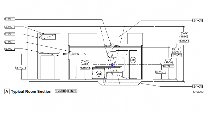 Typical room section detail dwg file