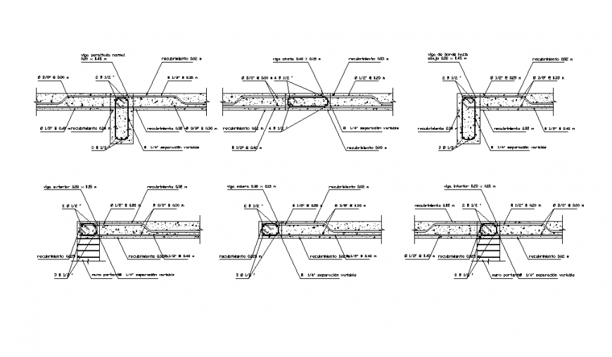 Typical slab column reinforcement detail drawing in dwg AutoCAD file.