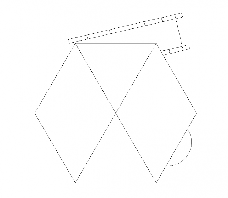 Umbrella detail 2d view elevation layout CAD blocks autocad file