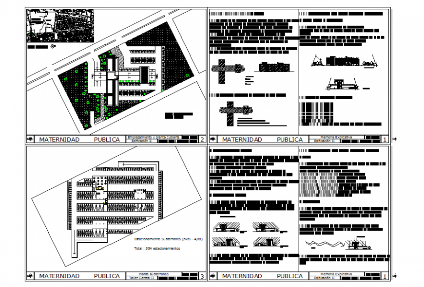 Underground parking Lay-out & Structure detail.