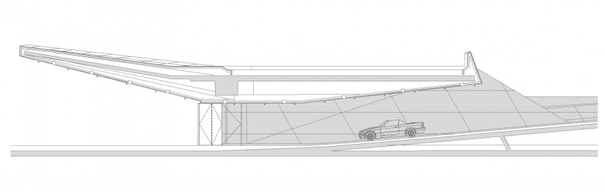 Underground parking shade unique design in dwg file.