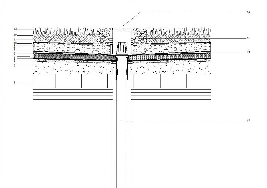 Underground pipe system detail 2d view CAD block layout autocad file