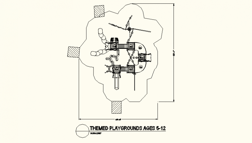 Uneven shaped ground detail layout file