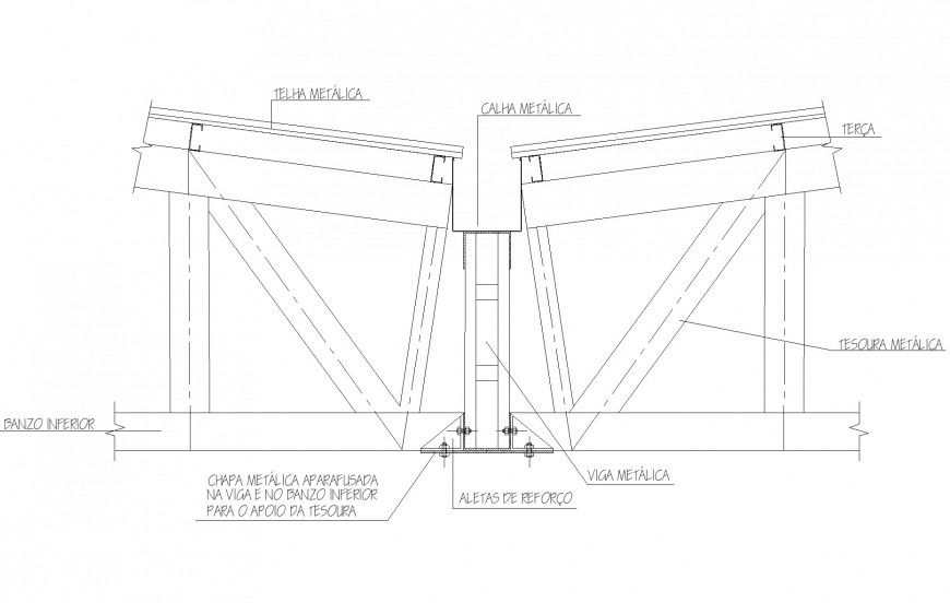 Union cabria das on chute and beam section plan autocad file