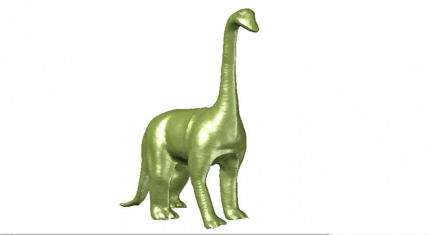 Unique dinosaur 3d elevation block cad drawing details dwg file