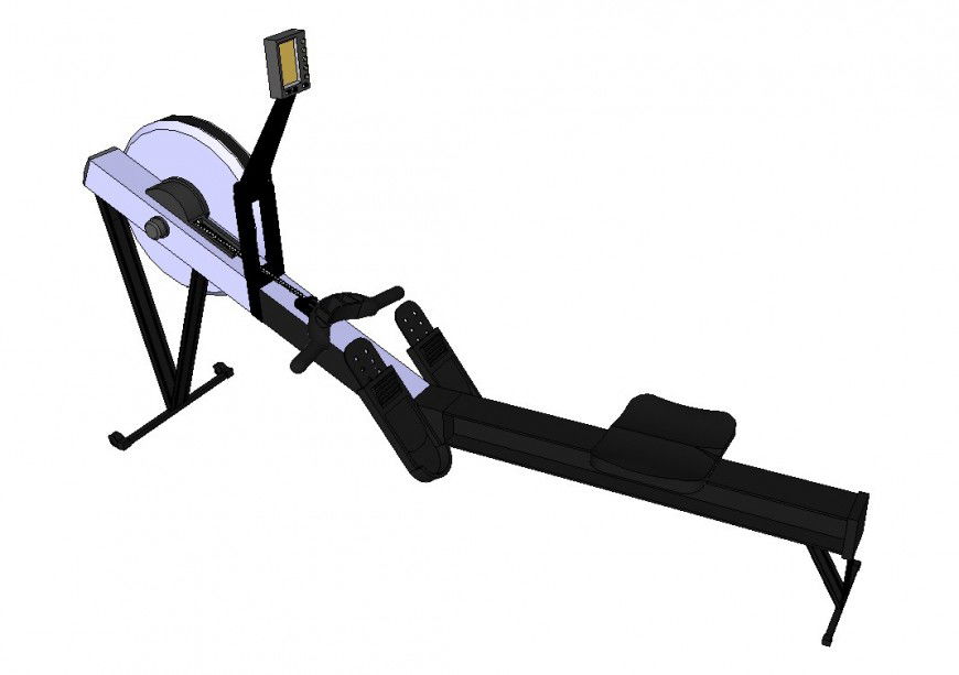 Unique 3d gym equipment elevation block details rvt file