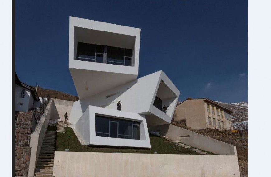 Unique 3d modern bungalow model cad drawing details jpg file