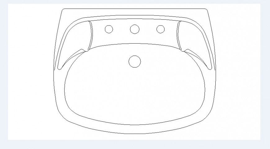 Unique bathroom sink elevation block cad drawing details dwg file