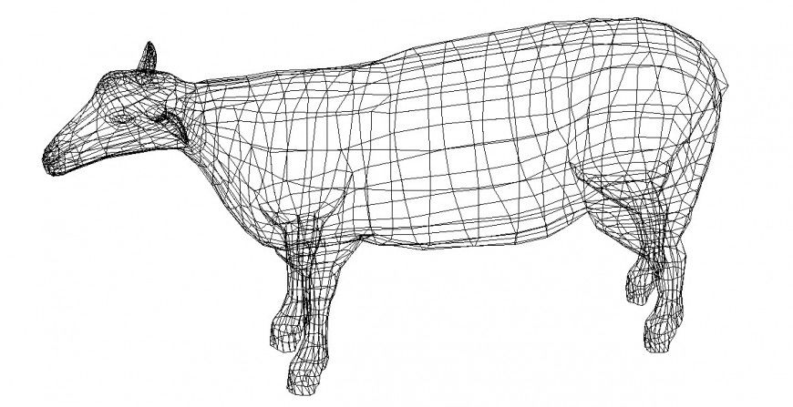 Unique buffalo 3d elevation block cad drawing details dwg file