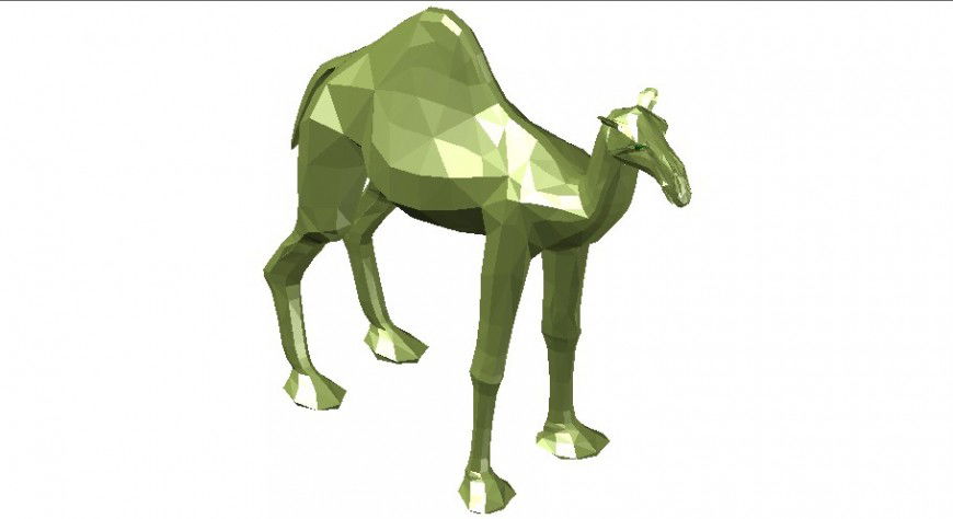 Unique camel 3d elevation block cad drawing details dwg file