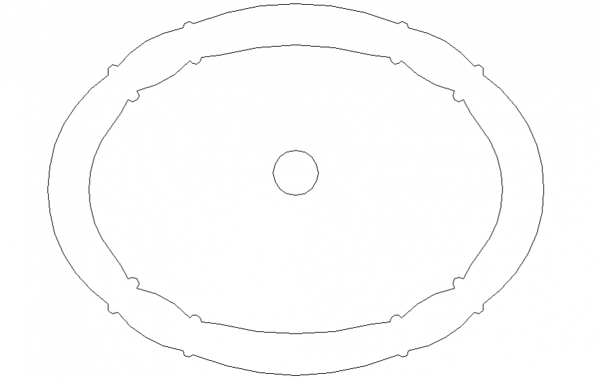 Unique design wash basin in dwg file.