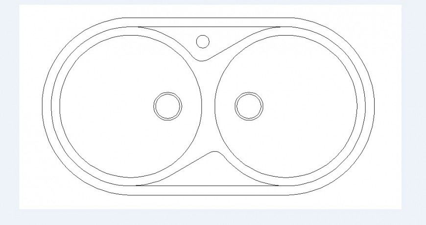 Unique sink 2d elevation block cad drawing details dwg file