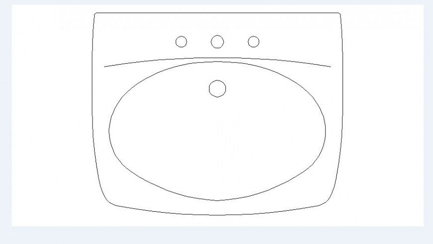 Unique sink elevation 2d block cad drawing details dwg file