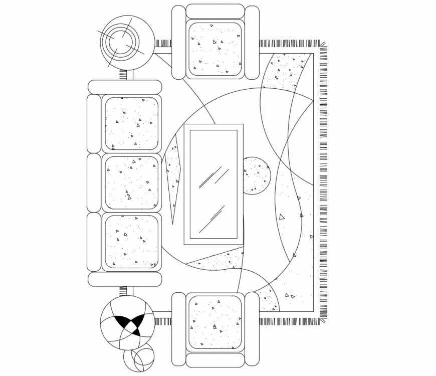 Unique sofa set and drawing room furniture blocks cad drawing details dwg file