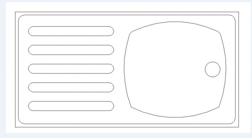 Unique steel sink elevation block drawing details dwg file