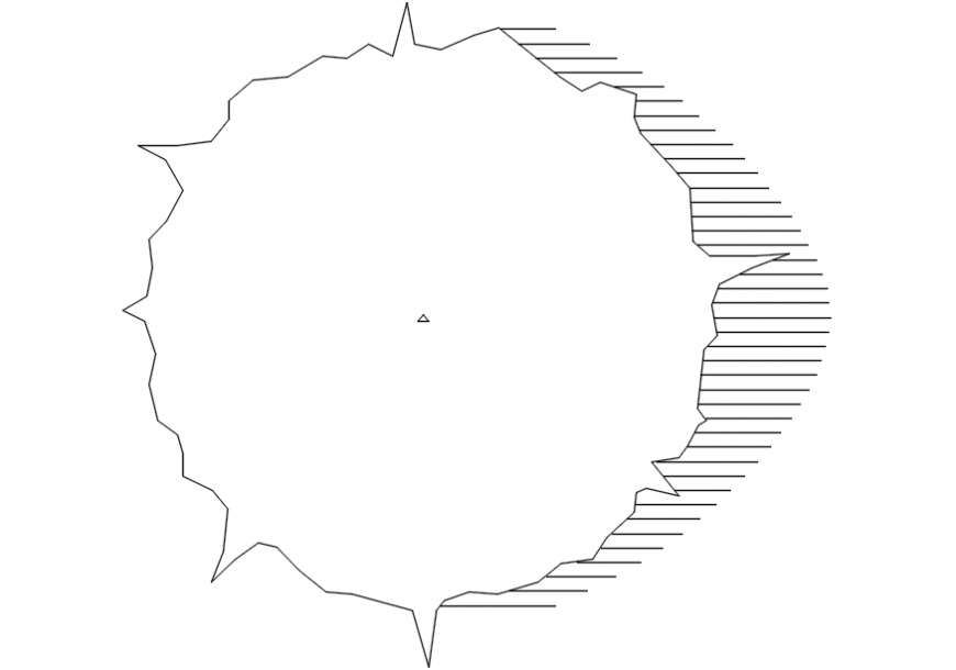 Unique Tree shade plant 2d elevation block details dwg file