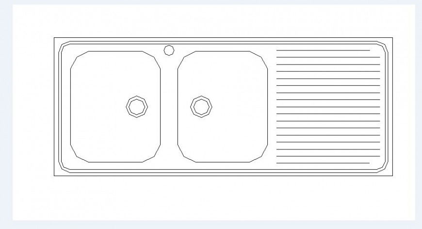Unique twin sink elevation block cad drawing details dwg file