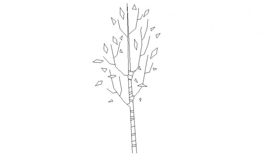 Units of landscaping trees 2d view drawing in Autocad