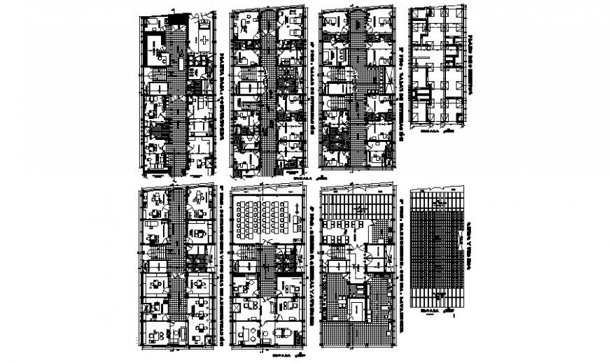 University building details drawings work floor plan autocad file