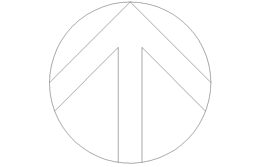 Up side arrow direction block symbol dwg file
