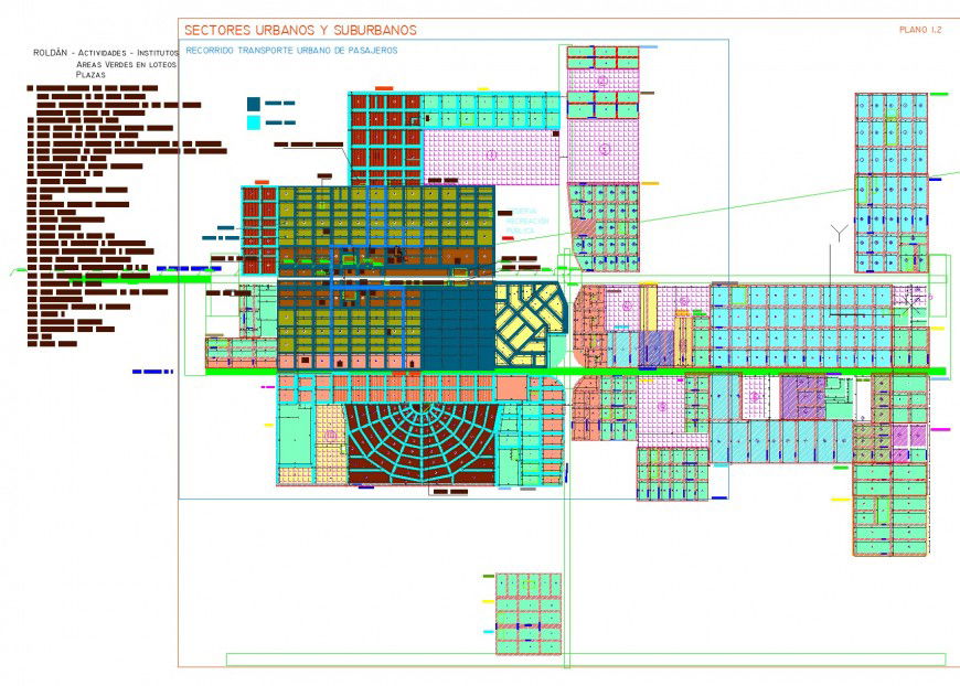 Urban and sub-urban sectors plan layout file