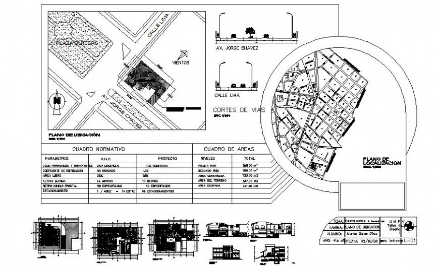 Urban area plan details and building units detail 2d view autocad file
