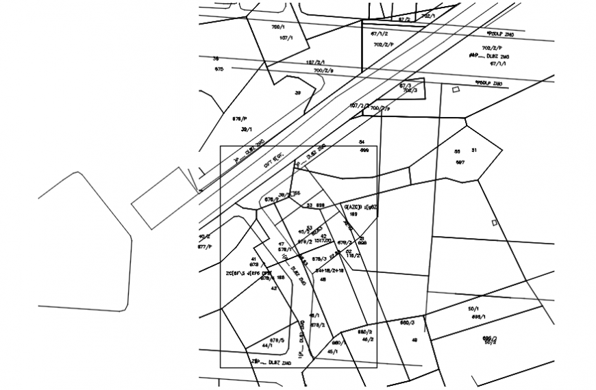 Urban area street map and planning cad drawing details dwg file