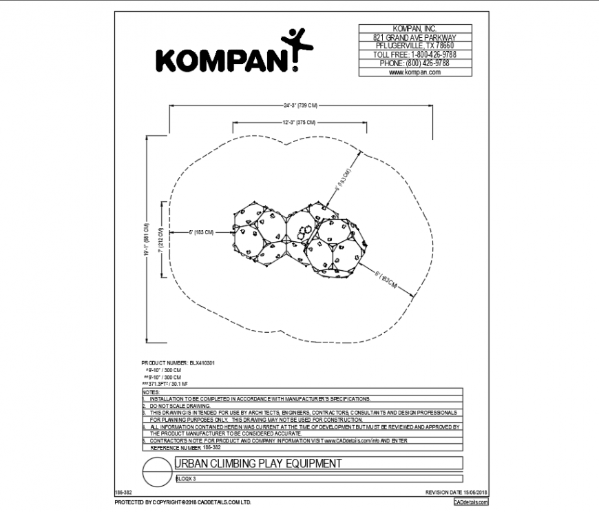 Urban climbing play equipment of garden cad drawing details dwg file