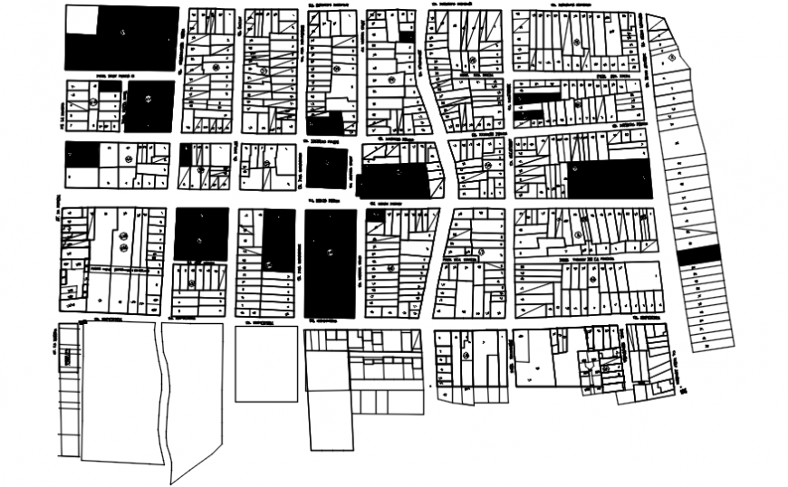 Urban development plan with landscaping cad drawing details dwg file