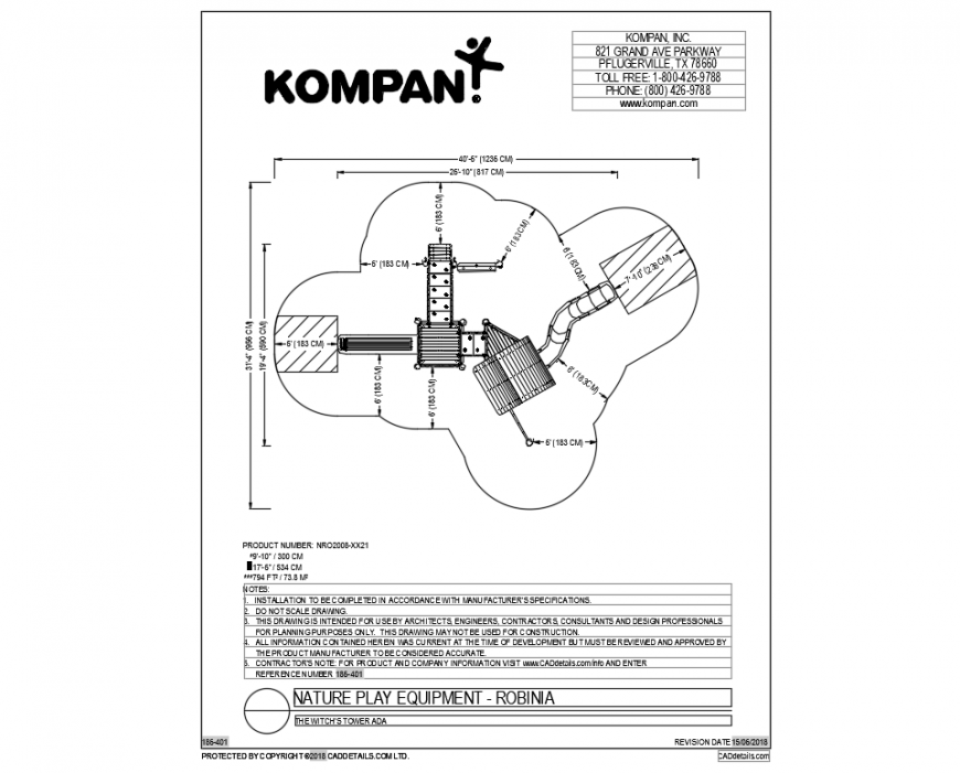 Urban garden nature play equipment details dwg file