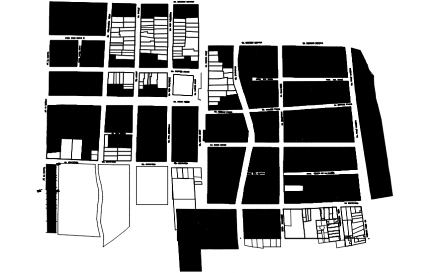 Urban habitation and development plan cad drawing details dwg file