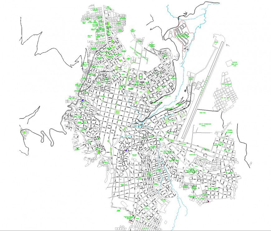 Urban plane of aya cucho autocad file