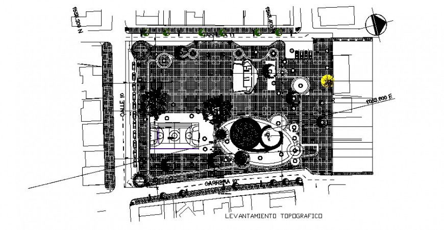 Urban recreation park detail 2d drawing layout plan in autocad