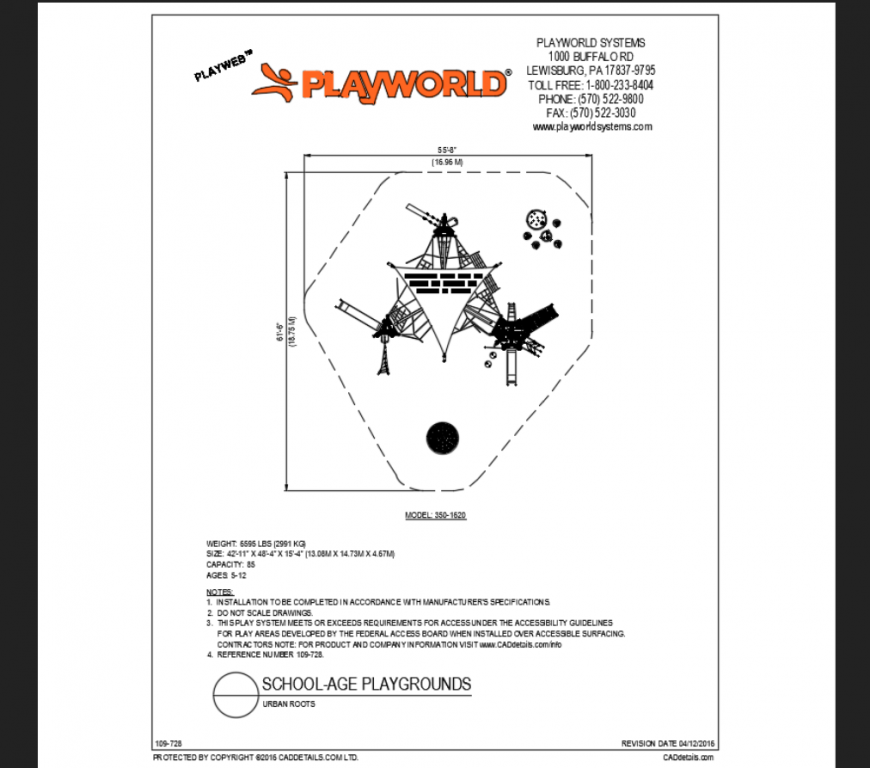 Urban roots school age playgroup play area structure details dwg file