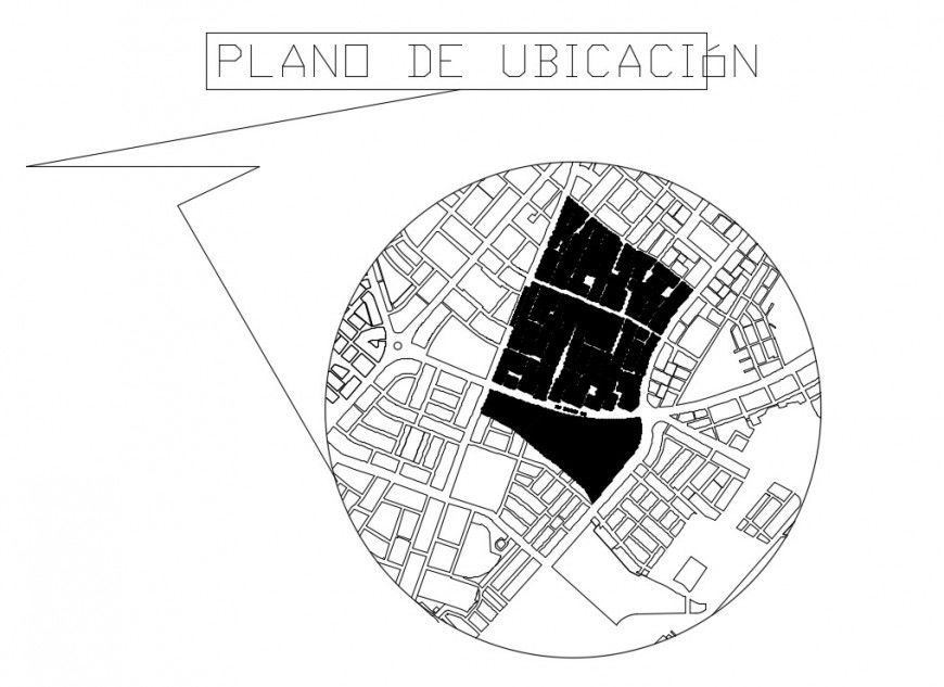 Urbanized area drawings details 2d view plan dwg file