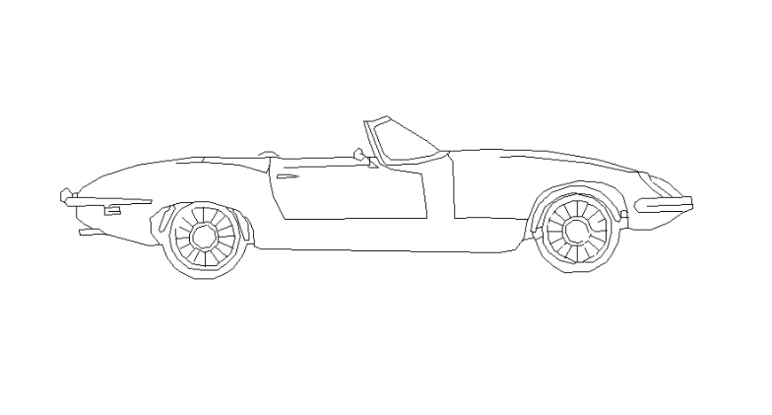 Van drawings 2d view elevation of vehicle transportation dwg file