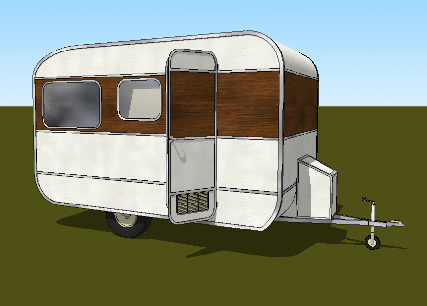 Vanity van cabinet detail elevation 3d model sketch-up file